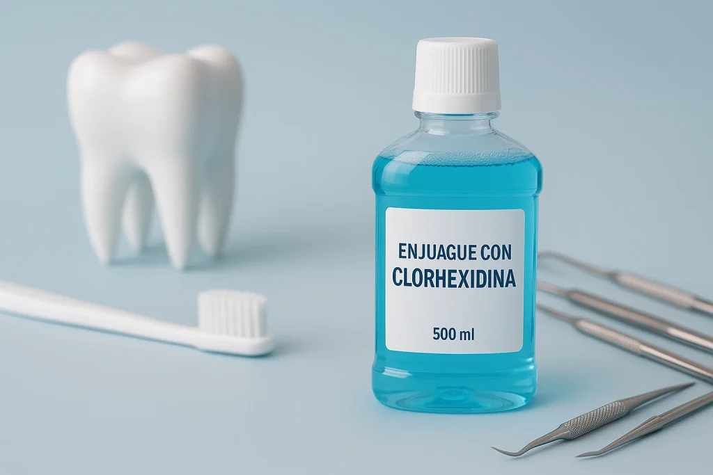 enjuague con clorhexidina